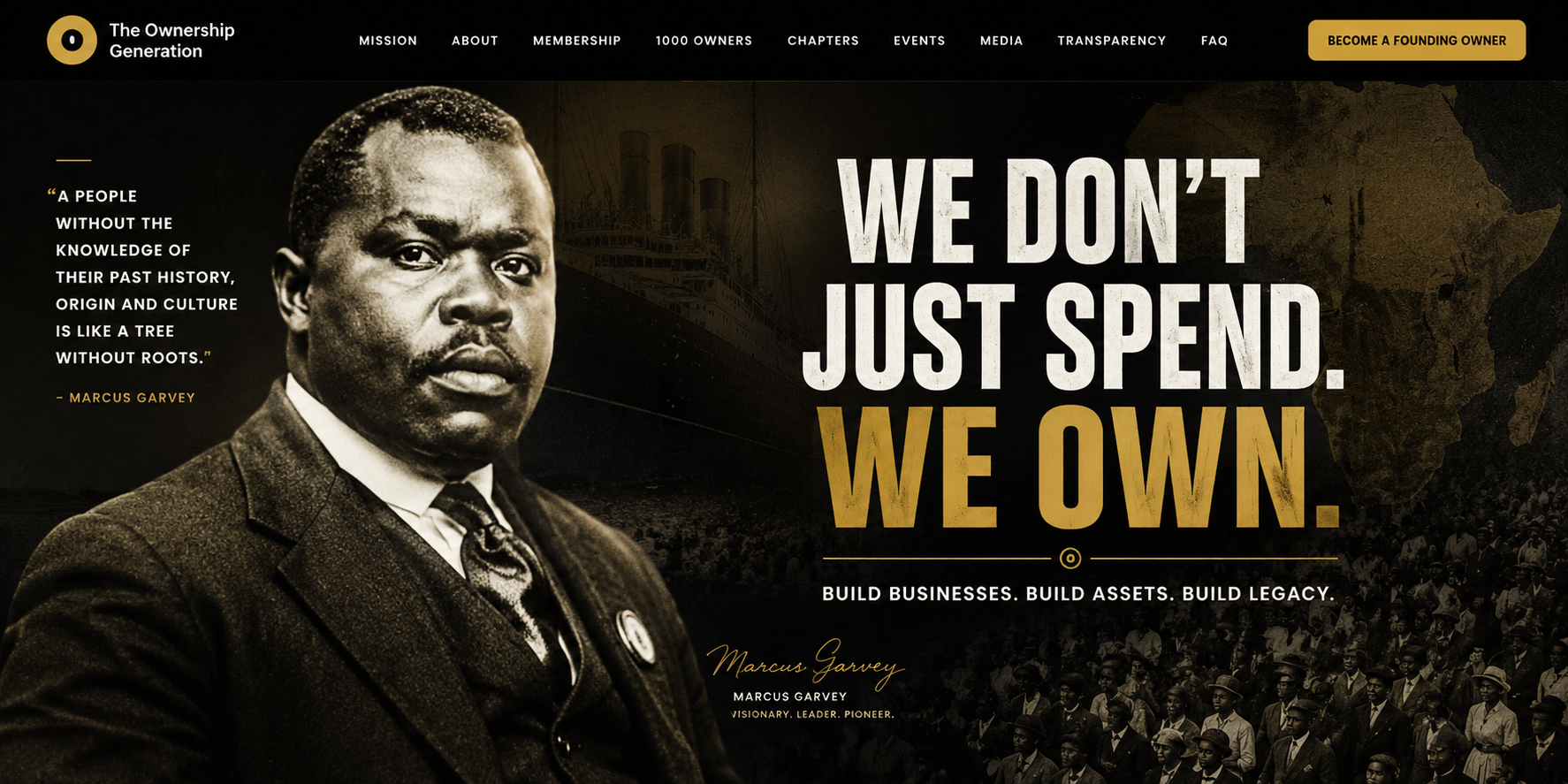 The Ownership Generation - We don't just spend. We own. Build businesses. Build assets. Build legacy.